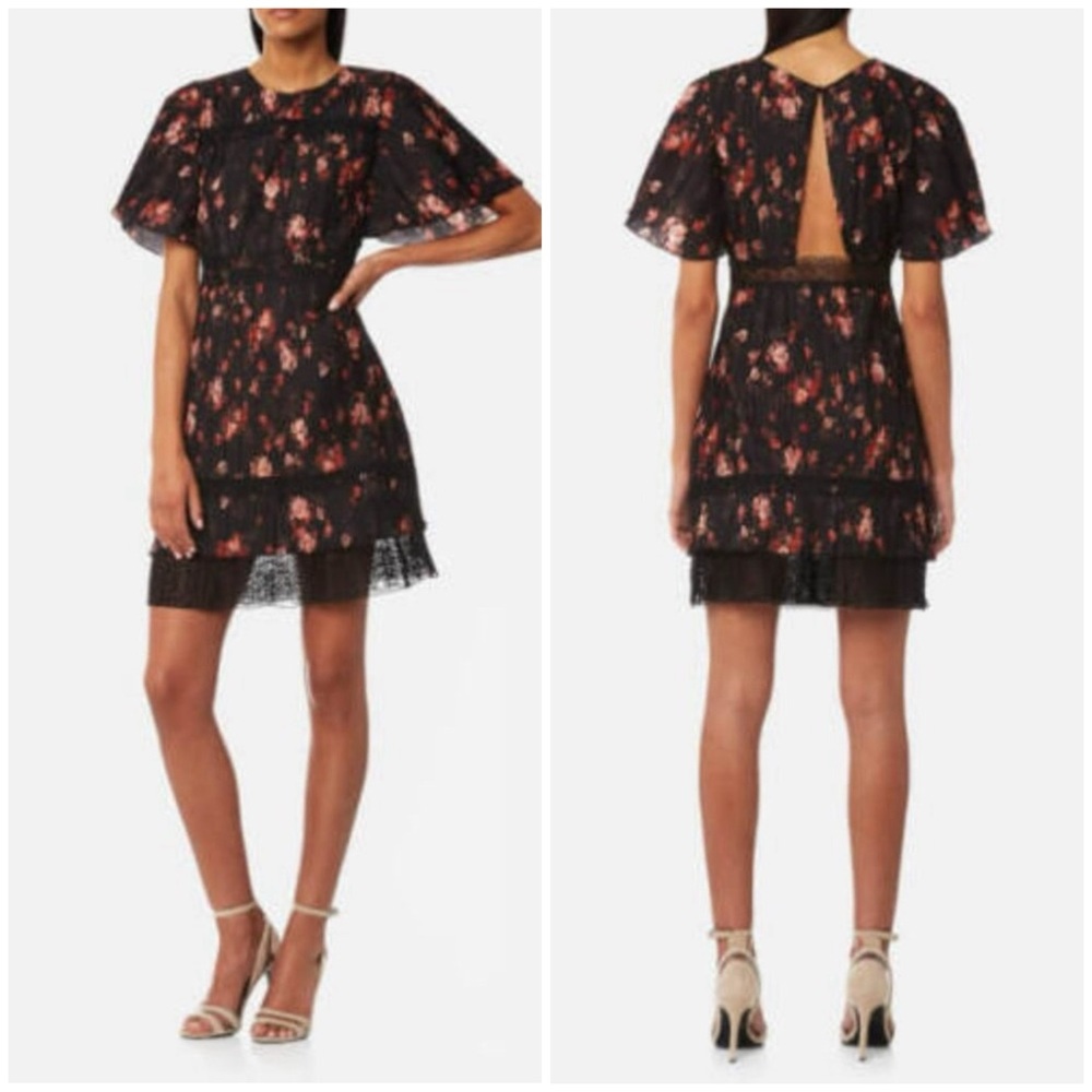 foxiedox Black and Pink Floral Dress